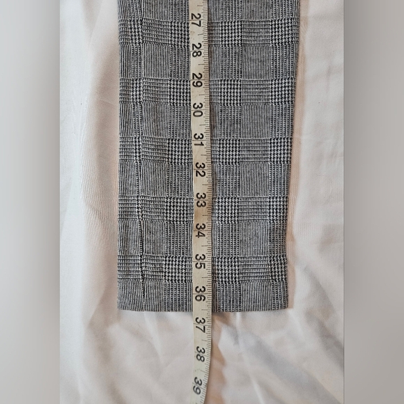 Philosophy Womens Black And White Plaid Straight Leg Button Up Pants Size 10 - Picture 8 of 12